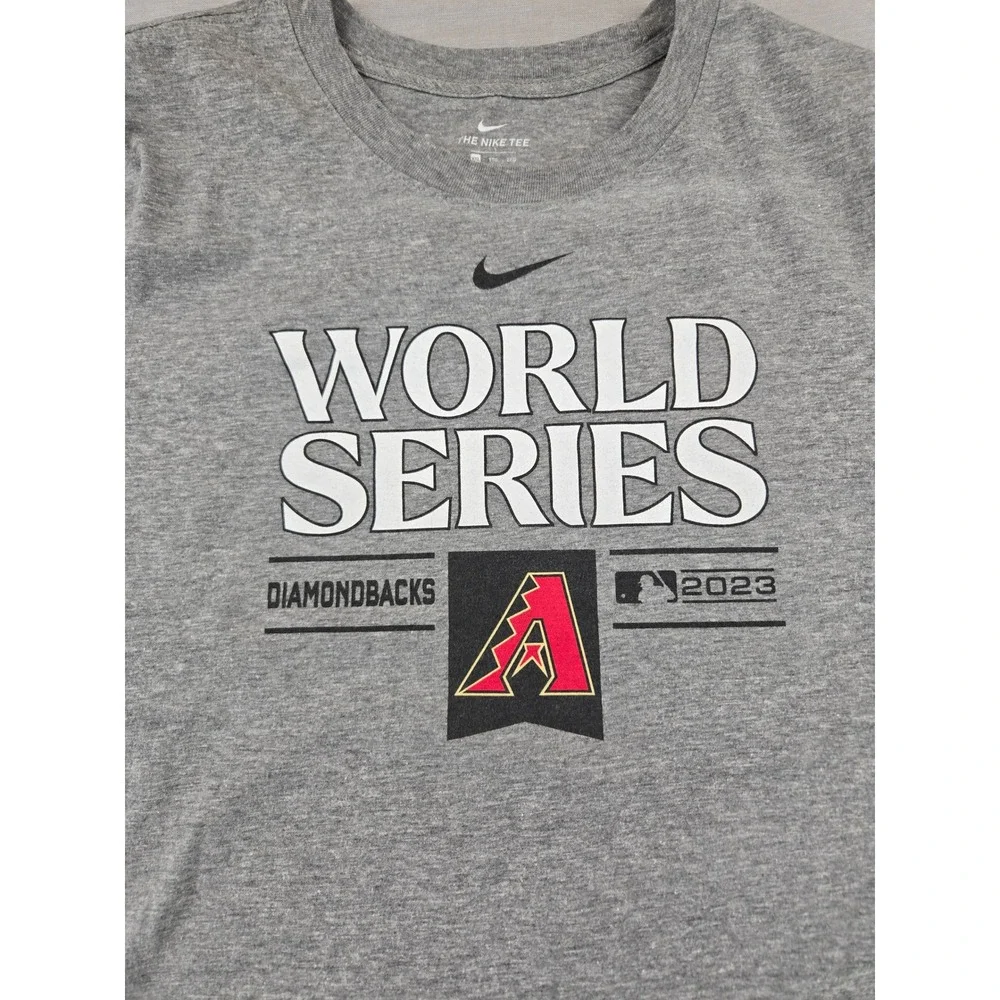 Nike Arizona Diamondbacks 2023‎ World Series Gray Graphic Tee Womens XXL